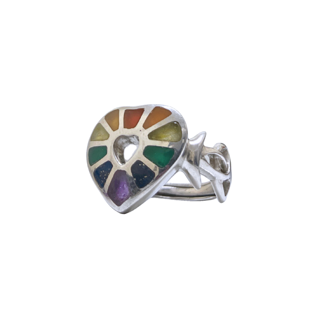 Our Rainbow Hearts Ring | Show you're Queerly Available for LGBTQ+ Singles